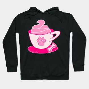 Puppuccino Pup Cup Pink Dog Hoodie